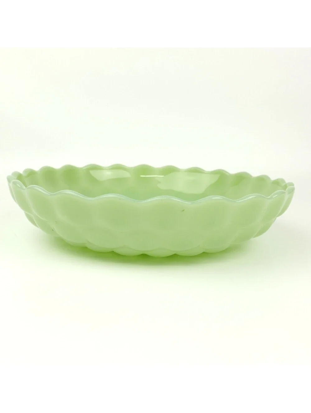 Vintage Fire King Jadeite Bubble Serving Bowl 8.5